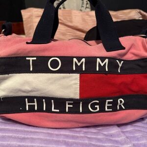 Tommy Hilfiger Pink and Red Canvas Bag